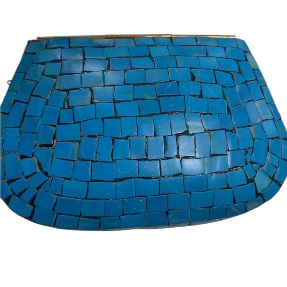 NEW Ramla, Blue and Pink Mosaic Purse - Picture 3 of 5